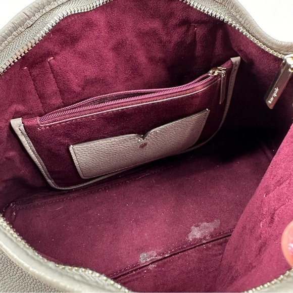 Kate Spade Abbott Small Gray Satchel Bag Crossbody Strap - Picture 4 of 11